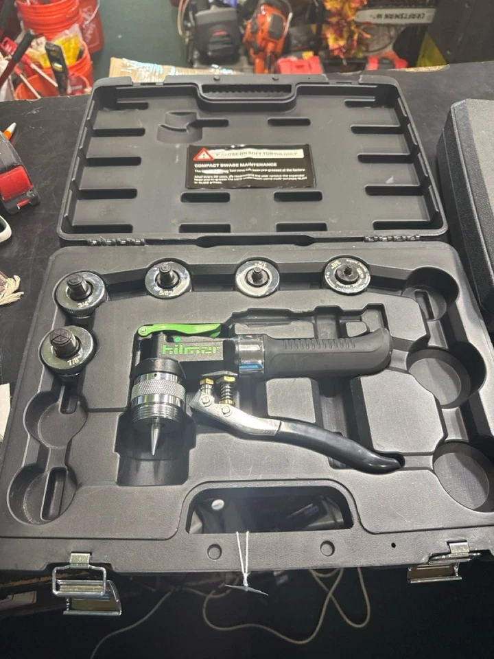 Hilmor compact swage tool kit 5 heads 3/8" 1/2" 5/8" 3/4" 7/8" (HPB023695) - Image 1 of 4