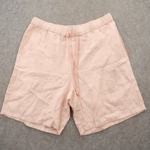 Eileen Fisher Shorts Damen Large Rosa Mitte Oberschenkel Schwarz Bio Leinen Pull On Neu - Bild 1 von 14