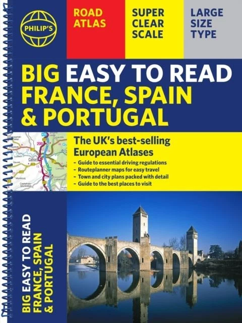 Philip's Big Easy to Read France, Spain & Portugal Road Atlas by Philip's Maps - Image 1 of 1