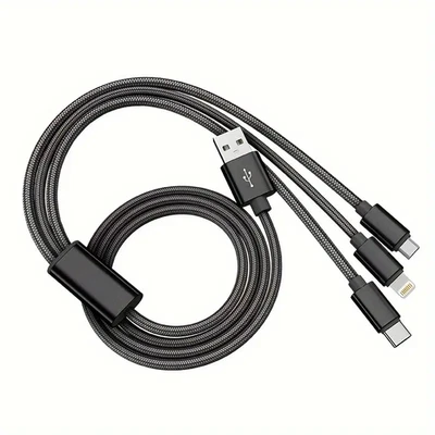 WERONDO Ladekabel Multi 3-in-1 Schnell USB Typ-C Micro iOS Handy iPhone Samsung Huawei