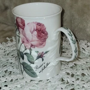 Redoute Pink Roses Roy Kirkham Fine Bone China Coffee Tea Cup Mug 2006 England - Picture 1 of 6