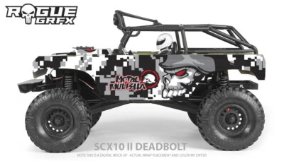Axial SCX10 II Deadbolt Body Graphic Wrap Skin - Metal Mulisha - Image 1 of 2
