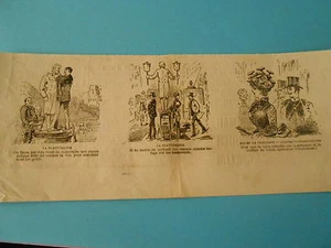 Caricature 1884 - Vignettes La Statuomanie Modes Chapeaux Champignons - Picture 1 of 1