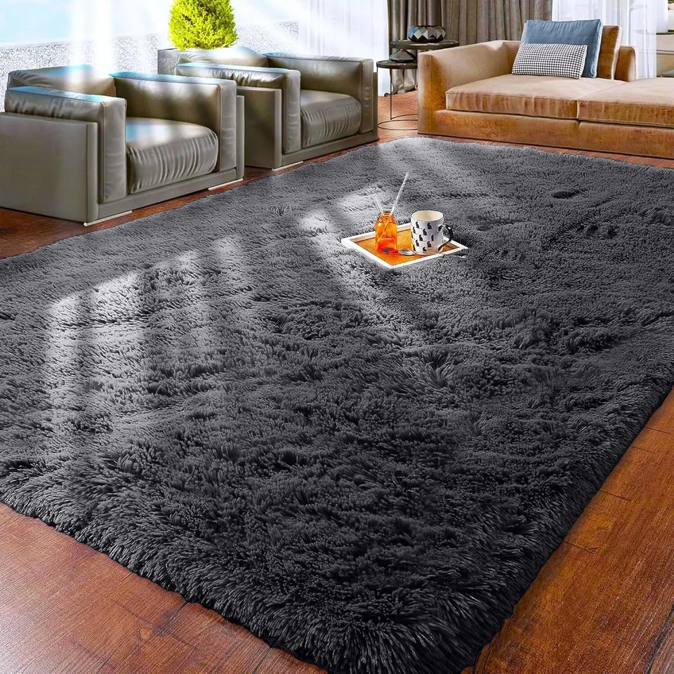 Alfombras peludas grandes alfombra de sala de estar interior alfombra de dormitorio alfombras largas para pasillo Foto 1 de 1