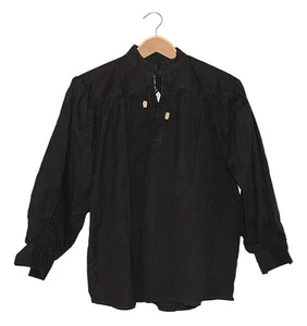 Pirate Medieval Colonial Steampunk Western SCA Larp Mountainman Shirt Laced Neck - Picture 1 of 4