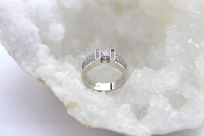 Christ Damen Ring 14k Weißgold 37 Brillant 0,71 ct. Gr. 53 ca. 6,6g - Bild 1 von 4