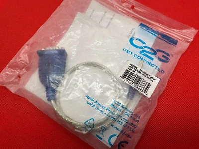 Original C2G 26886 USB to DB9 RS232 Serial Adapter Cable, 1.5 Feet Long - Image 1 of 3
