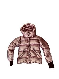 SAM. New York Metallic Pink Down Jacket Hood Girls Sz. 10 - Picture 1 of 5