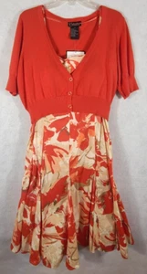 K Studio Floral Dress with Cardigan Sweater Womens Size 14 Classic Wedding Bra - Picture 1 of 12