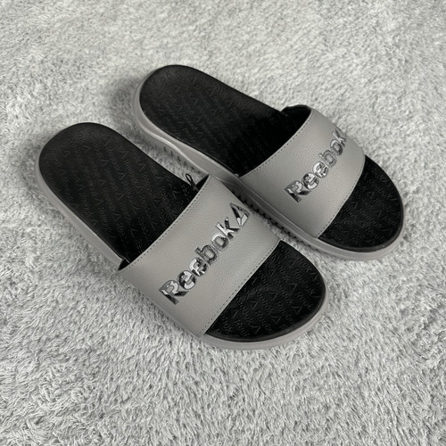 Sandali Reebok Uomo Atletici Post Allenamento Slides 8 Grigio Nero Sportivi