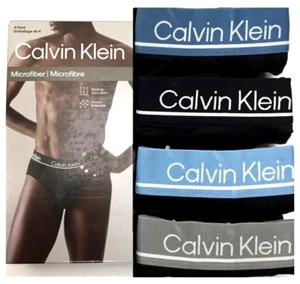 Calvin Klein NP2445O004 Microfiber 4-Pack Hip Brief Black Medium - Picture 1 of 2