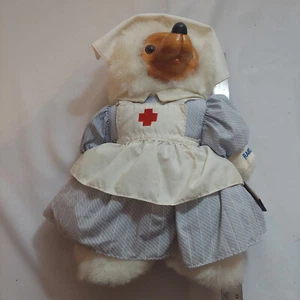 Vintage Raikes Bär "Margaret" Krankenschwester 15" Holz Gesicht & Füße limitiert # W4242/7500 - Bild 1 von 10
