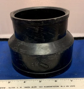 Yardley 4.5" To 3.5'' inch ABS 1 DWV 60112 Straight Reducer Black NOS - Picture 1 of 7