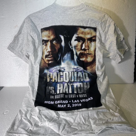 Manny Pacquiao vs. Hatton Boxing Event Gildan T-Shirt Size MEDIUM Cover