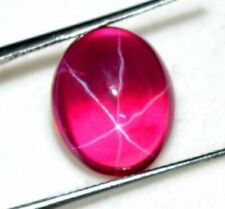 9.30 Cts. Natural Star Red Ruby 6 Rays Oval Cabochon Shape Certified Gemstone