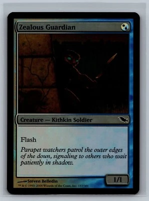 Magic The Gathering Shadowmoor Zealous Guardian #157/301 Foil MTG TCG CCG - Image 1 of 2