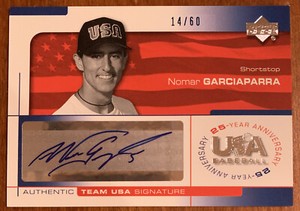 Nomar GARCIAPARRA 2004 Upper Deck Team USA 25th Anniversary AUTO #GAR 14/60