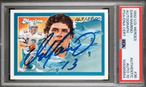 1992 Upper Deck Dan Marino Football Heroes Autograph /2800 PSA 10 Auto Dolphins - Imagen 1 de 3