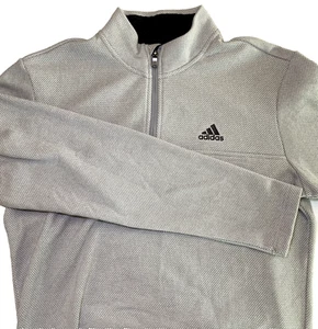 Chaqueta de golf suéter Adidas 1/4 cremallera para hombre talla S gris cortavientos - Imagen 1 de 9