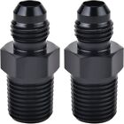 2PCS 6AN Male Flare to 1/4 NPT Straight Adapter Fuel Line Hose Adapter