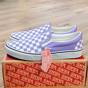 purple checkered van