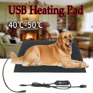 Adjustable Electric Heating Pad Heater Warmer USB Mat Bed Blanket Fr Pet Dog Cat - Picture 1 of 9