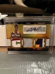 2006-07 Topps Triple Threads Relic Auto Gold 7/9 Chris Bosh #TTRA-33 Auto HOF - Picture 1 of 2