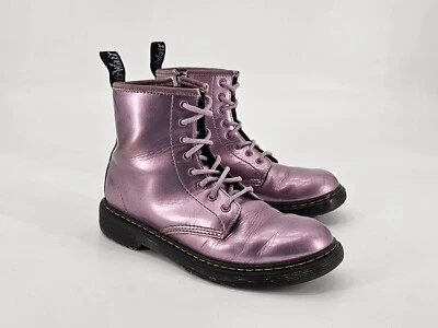 Bota de Combate Dr. Martens 1460J Rosa Charol Brillante Unisex Niños Talla 4 Foto 1 de 4