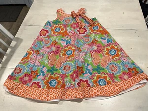 Counting Daisies Floral & Butterflies Sleeveless Dress Lined W/ Bow Size 12 - Picture 1 of 12