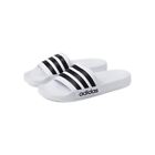 Adidas Adilette Slide Shoe Water Sandal White/Blk Size 12 Men Size 13 Women