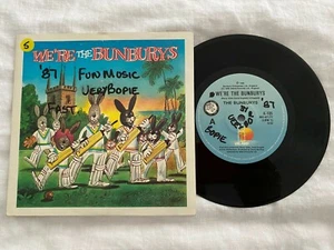 WE'RE THE BUNBURYS  BEE GEES BARRY GIBB PROMO PICTURE SLEEVE 1986 7" 45 SINGLE - Picture 1 of 6