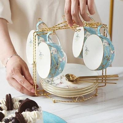 Juego de café de cerámica|Juego de té de la tarde|Vajilla|Juego de té para fiesta de té Foto 1 de 4