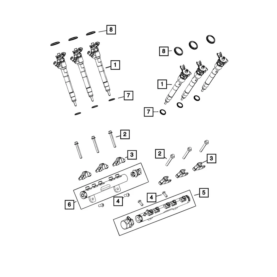 68490028AA Mopar trilho de combustível gasolina para Jeep Wrangler Gladiator 2021 - Imagem 1 de 1