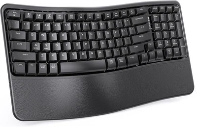 Seenda COE311 Rechargeable Wave Wired & Wireless Keyboard w/ Wrist Rest - Image 1 of 4