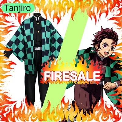 Demon Slayer Tanjiro Cosplay Costume - Adult Men Large XL - Image 1 of 3