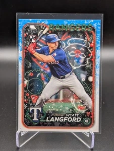 Topps Holiday WYATT LANGFORD #H113 2024 novato radiocontrol Texas Rangers - Imagen 1 de 2