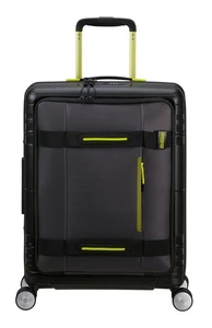 American Tourister Hello Cabin Spinner 55 / 20 Exp Coated Trolley Black / Lime - Bild 1 von 11