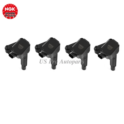 For Alfa Romeo GIULIA STELVIO 2.0 2017-2018 68211953AA 4X OEM NGK Ignition Coil - Image 1 of 4