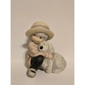 Estatuilla de niña con perro Enesco (Kim Anderson) 1998 NBM Bahner Studios AG - Imagen 1 de 3