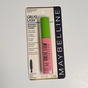 mascara vintage Maybelline Great Lash nero marrone lavabile anni 90 prop - Foto 1 di 6