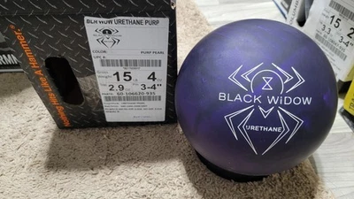 Bola de boliche Hammer Black Widow púrpura perla uretano en el extranjero 15 libras 3-4" pin Foto 1 de 4