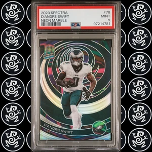 2023 Spectra D’Andre Swift Neon Marble #78 PSA 9 MINT SSP 🔥 2/4 Eagles - Picture 1 of 2