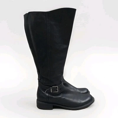 Blondo Black Leather Knee High Riding Boots - Women's Size 9W - Image 1 of 4