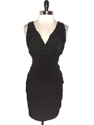 Vestido Vaina EN FOCUS STUDIO Talla 16 Negro Sin Mangas Tejido Elástico Foto 1 de 4