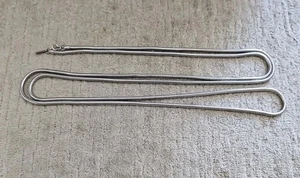 Monet Silver Tone Vintage Thick Snake Chain 54.5 Inches Long - Picture 1 of 2