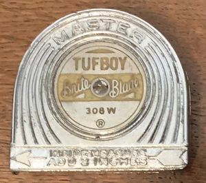 Cinta métrica vintage TUFBOY Brite hoja 308 W - 8 pies retráctil - regla maestra - Imagen 1 de 10