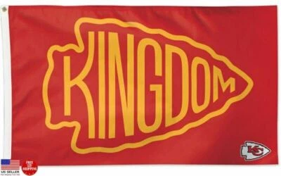 Kansas City Chiefs Flag 3 x 5 Banner 3x5 Football Chiefs Kingdom Superbowl New - Image 1 of 4