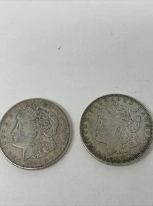 1921 Morgan Silver Dollars Set Of 2 Coins 90% Silver - Picture 1 of 4