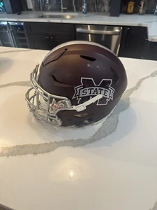 Jeffrey Simmons Game Worn Game Used Helmet.  Mississippi State Helmet - Picture 1 of 5