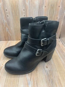 Style Co Company Black Crossback Strapping Notched Fortunata Womens Booties 7 M - Picture 1 of 7